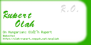 rupert olah business card